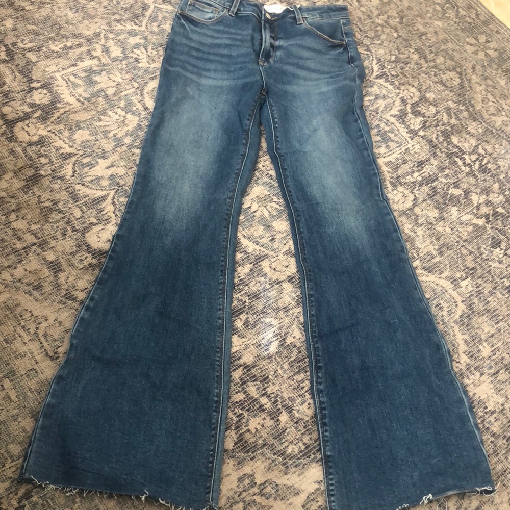 Risen blue jeans